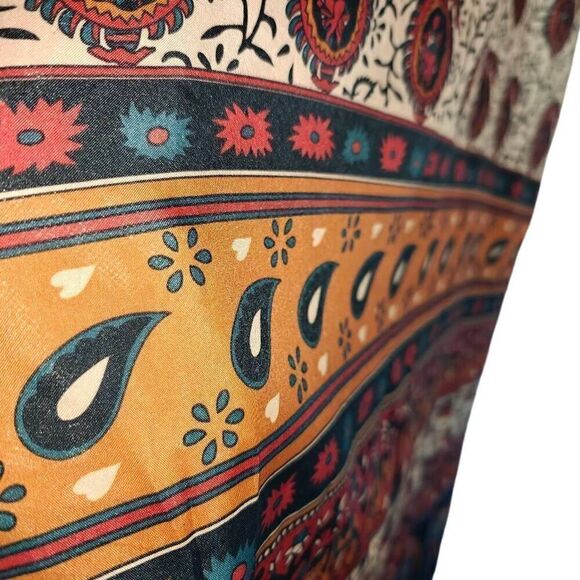 As HRO Boho Midi Printed A-Line Skirt - Picture 3 of 8